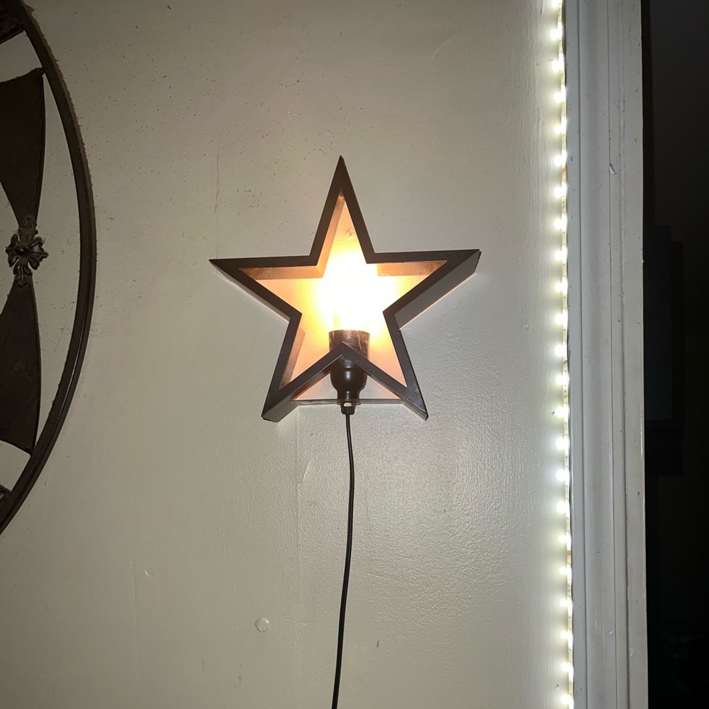 Star hanging wall light